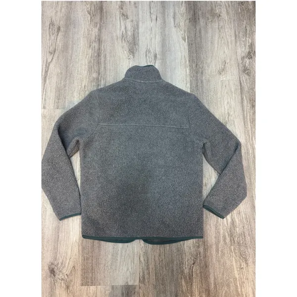 Patagonia Retro Pile Fleece Jacket Gray Green Trim Womens Small S Full Zip - Image 3