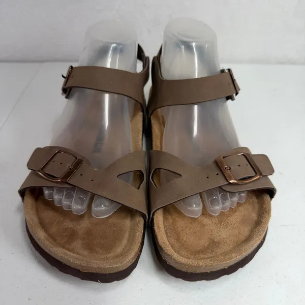 Cushionaire 10M Sandals Lauri Brown Slingback Buckle Comfort Leather Insole - Image 5