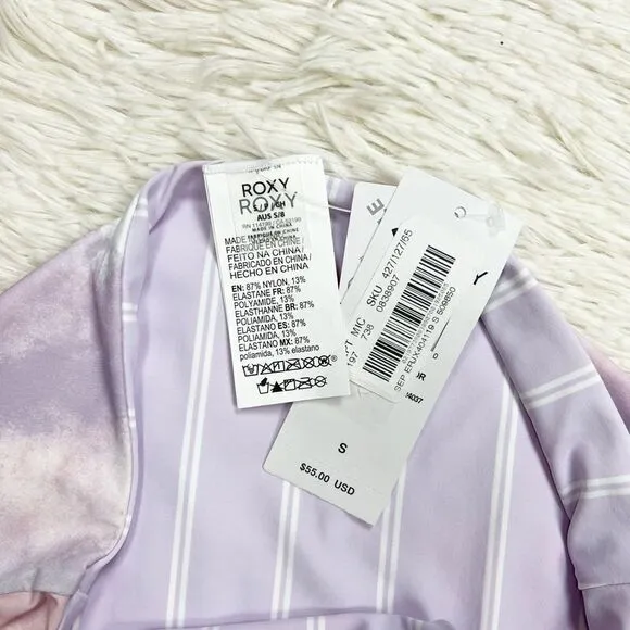 Roxy Sea & Waves Revo Purple Reversible Bikini Bottoms‎ Size Small - Image 10