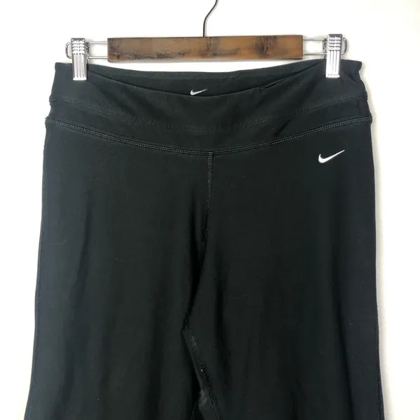Nike Dri-Fit Black Capri‎ Knee Length Athletic Yoga Leggings M - Image 3