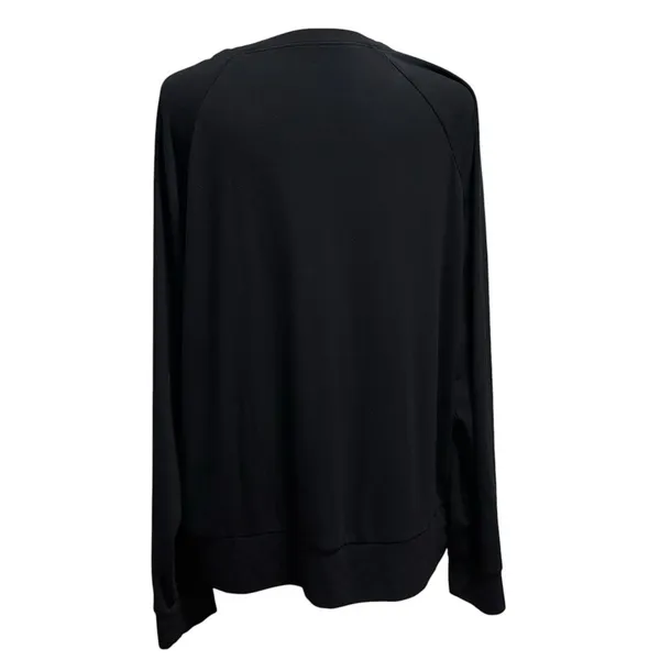 Cozy Earth Size L Crewneck Sweatshirt Black Lightweight - Image 2
