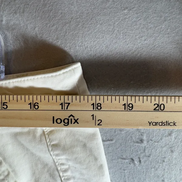 1713 | Universal Thread High Rise Straight Leg Cargo Utility‎ Pants Cream 14 - Image 3