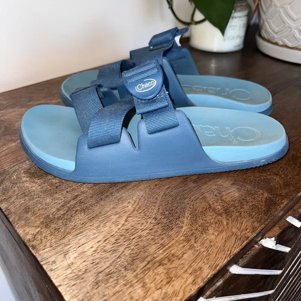 Chaco‎ Chillos Slide Sandals Womens Size 7 Ocean Blue Adjustable Comfort Casual - Image 7