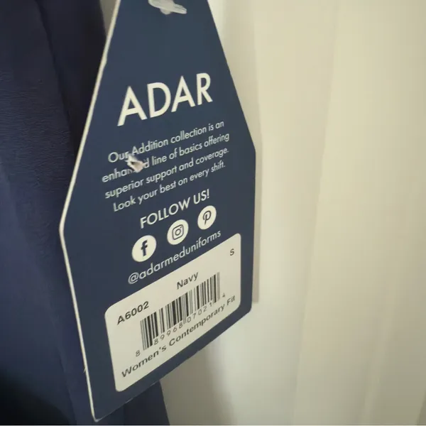 Adar NWT Navy Small‎ Scrub Top Uniform Medical - Image 4