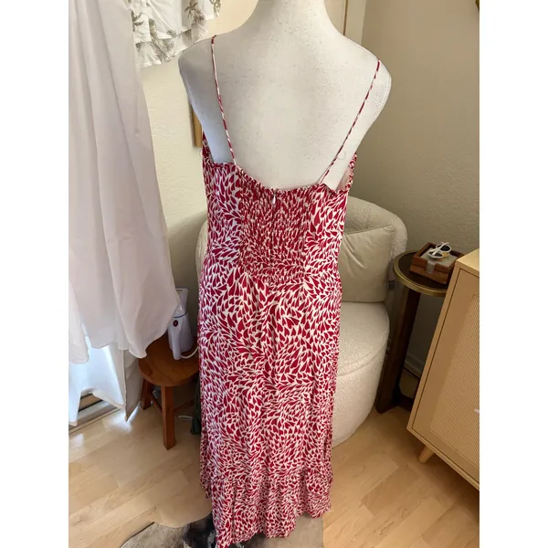 Reformation Enya‎ dress Love Heart Print Midi Size 10 - Image 5