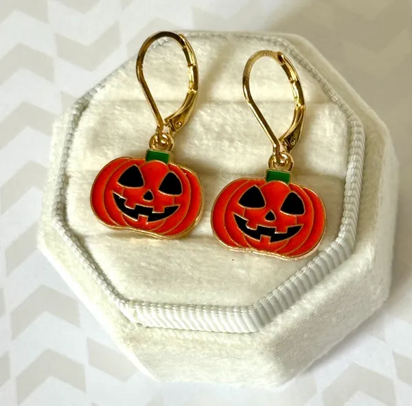 Halloween Pumpkin Earrings (709) 🎃 - Image 2