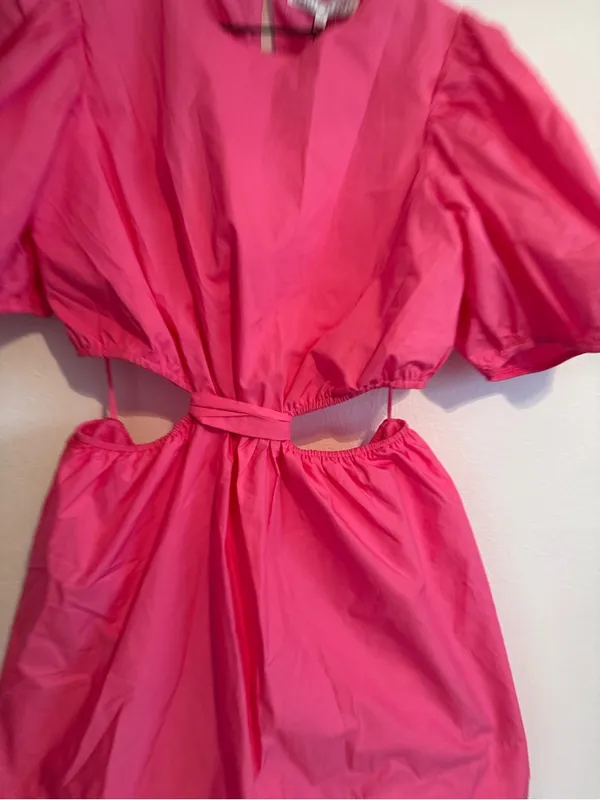 English Factory cut-out mini‎ dress with puff sleeves - Image 3