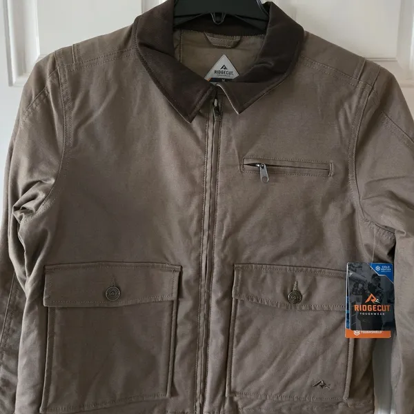 Ridgecut Insulated Work Jacket Women Brown Utility Duck Canvas Coat Size Medium - Image 3