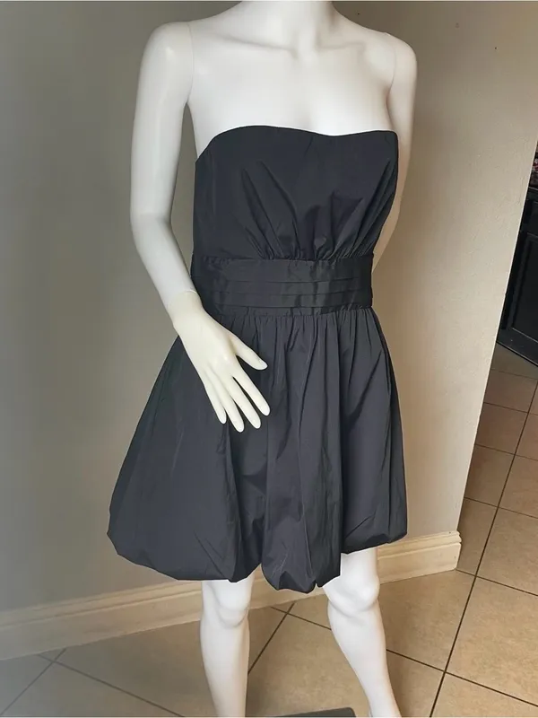 Forever 21 Women’s Strapless black mini dress size Large New with tags - Image 4