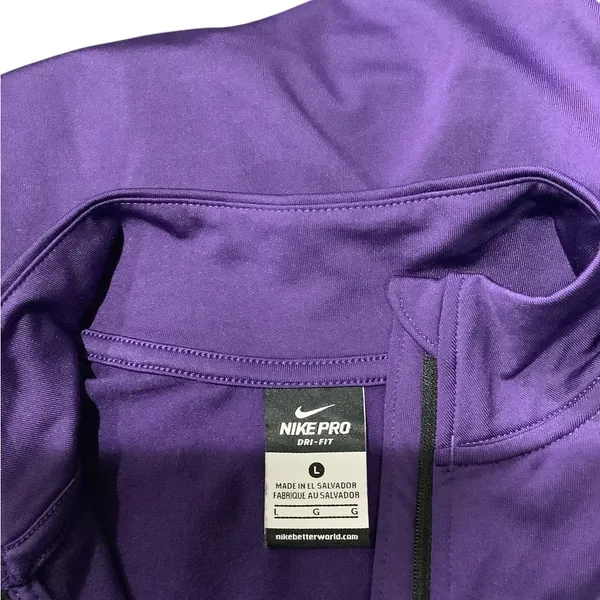 Nike Pro Dri-Fit Women's Deep Purple Zipper Jacket EXCELLENT CONDITION Size L - Image 8