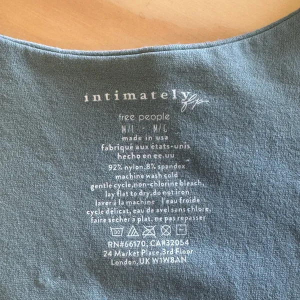 Intimately Free People Seamless V-Neck Tank Top Sage Green M/L Sleeveless - Image 6