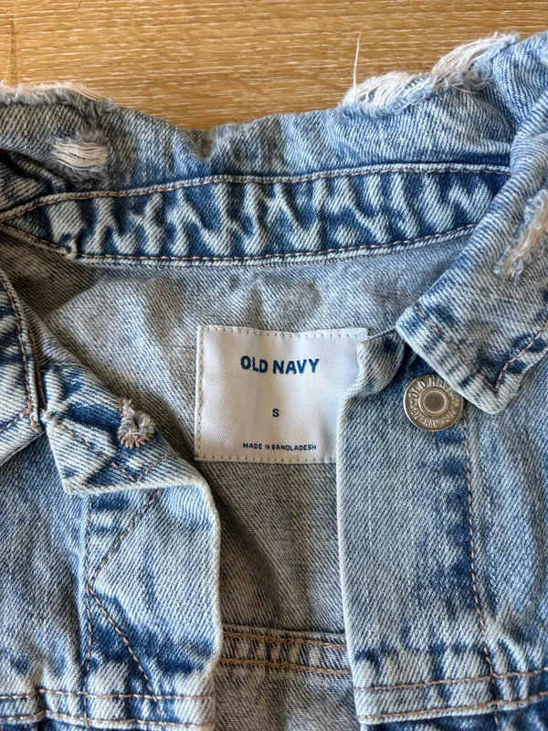 Light Blue Denim Distressed Jean Jacket - Image 4