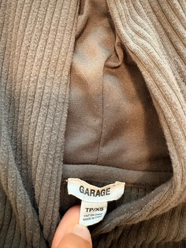 Grey Garage Crop Hoodie - Image 2