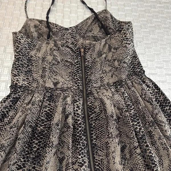 Wilfred Aritzia Silk Snakeskin Bustier Mini Dress Size 0 - Image 7
