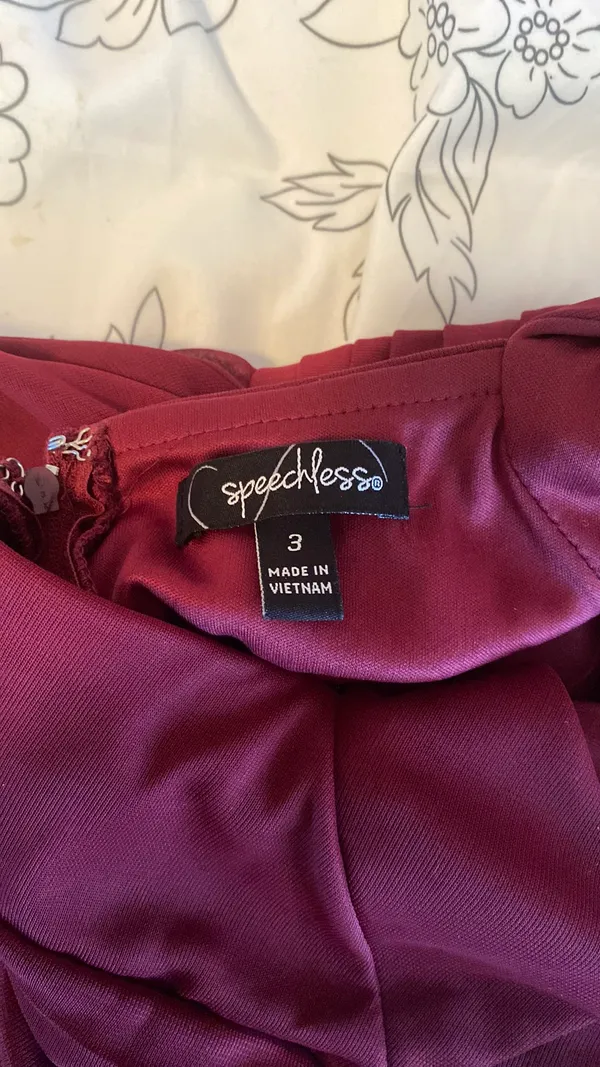 Speechless Burgundy Short Dress - Image 3