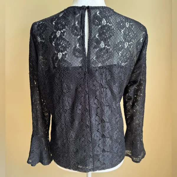 Lulus Black Lace Top - Image 5