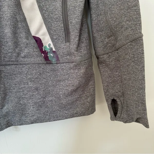 Lululemon In Stride Jacket Heathered Fossil Blurred Blossoms White Womens 6 - Image 4