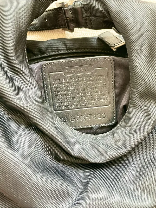 Vintage Coach Mercer Twill Leather Shoulder Hobo Bag 7432 Black Y2K 90s - Image 10