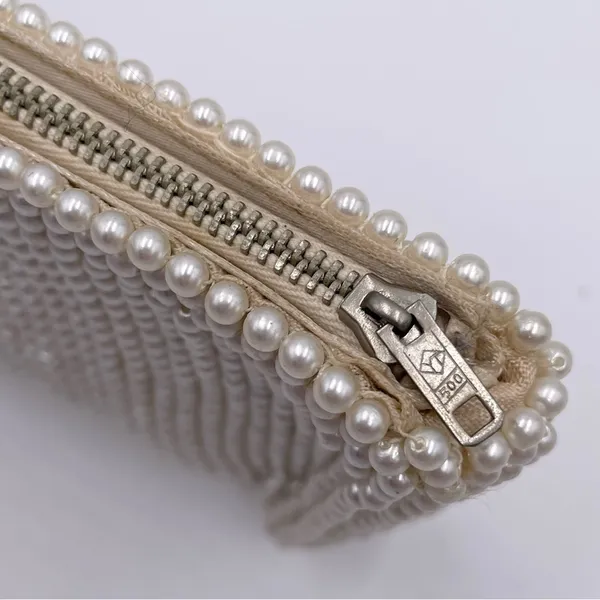 Vintage Miranda Made in Japan Pearl Beaded Clutch Evening Bag Mid Century 1950s - Image 5