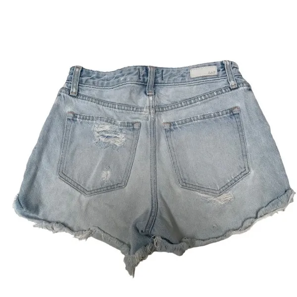 Abercrombie & Fitch Annie high-rise distressed‎ cut off denim jean shorts 25/0 - Image 2