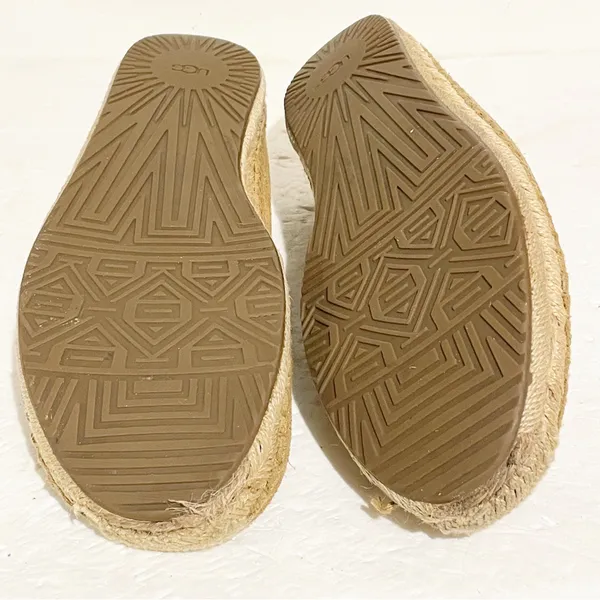 UGG‎ Australia Women Size 10 Sandrinne II Gold Metallic Slip On Espadrille Flat - Image 7