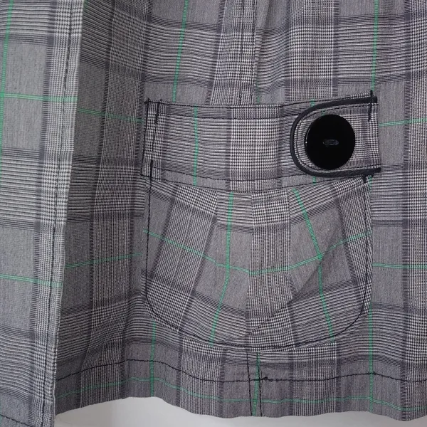 Venezia 18 Black White Fine Plaid Jacket Plus Green - Image 4