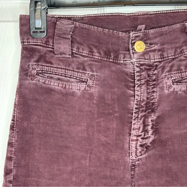 7 For All Mankind Black and Burgundy Corduroy Pants‎ Size 24 - Image 6