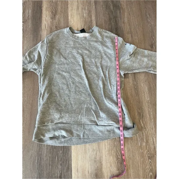 Nike Dri-FIT Gray Crewneck Sweatshirt Womens XL Just Do It Sleeve Pullover Top - Image 13