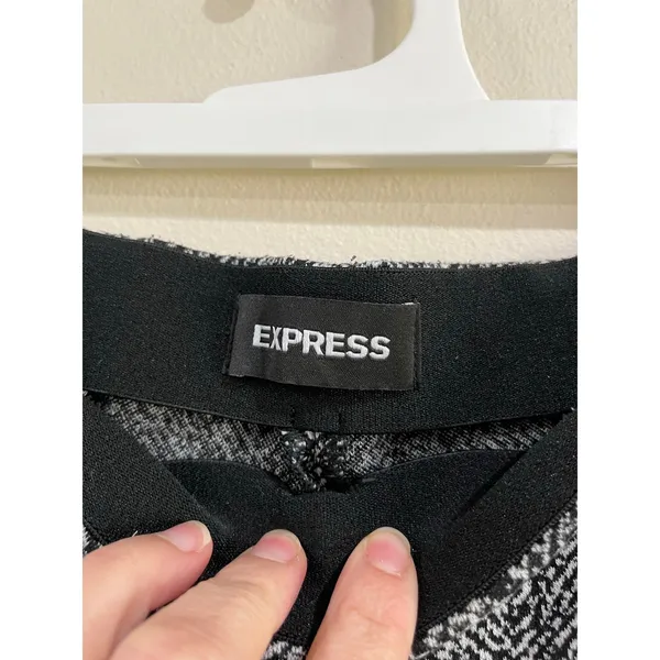 Express Super‎ High Rise Stretch Knit Y2K Flare Pants Size Small - Image 3