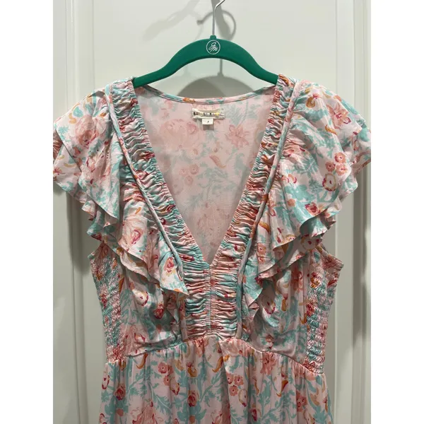 Roller Rabbit Amandine Ondika Floral Mini Dress Sz S - Image 3