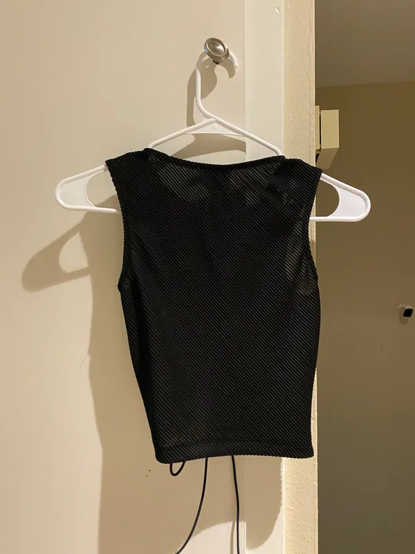 Princess Polly Black lace up Crop Top - Image 5