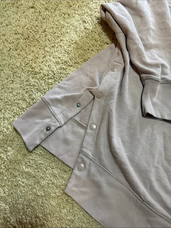aerie Snap-Side Hoodie in Dusty Mauve - Image 3