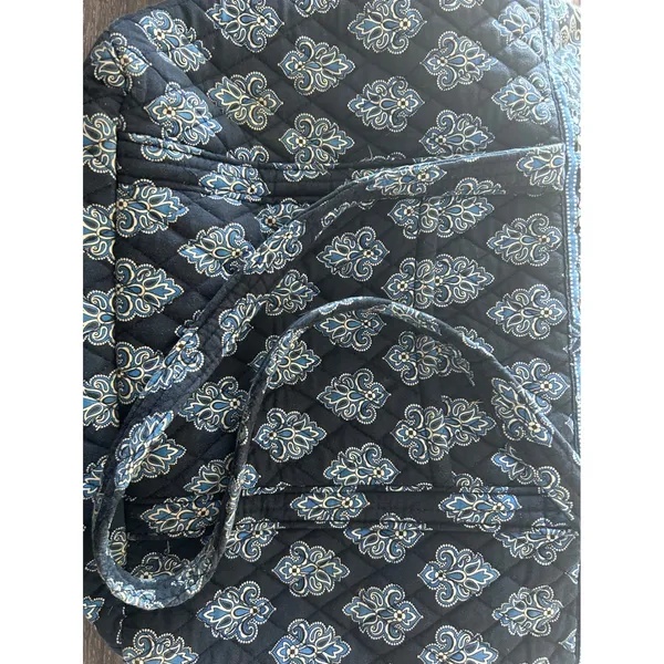 Vera Bradley Tote Bag Womens Large Blue Night and Day Quilted Cotton Excellent - Image 3
