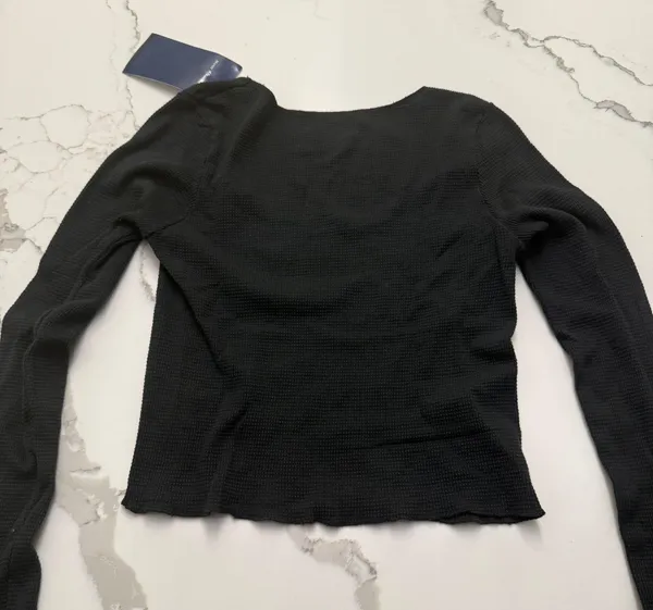 Brandy Melville Waffle Knit Top - Image 3