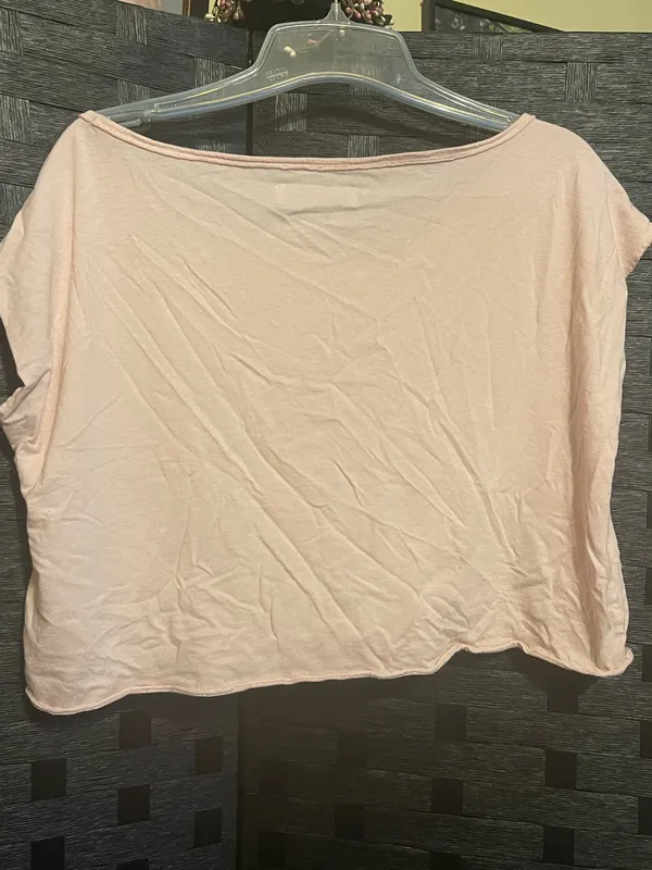 Gilly Hicks Pink Cropped Active Stretch Crop Top Sz XS "Be Your Own Bae" - Image 6