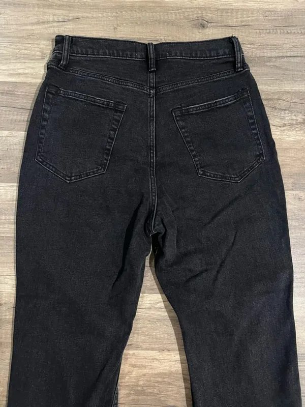 Abercrombie & Fitch Woman’s The Ankle Straight Ultra High Rise Black Jeans 29 - Image 8