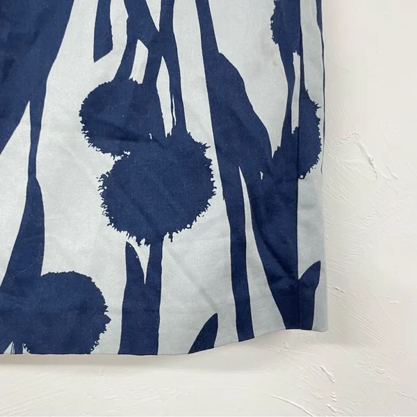 Boden Blue Floral Print Mini Pencil Skirt Women's 6 Knee Length Modest Career - Image 4