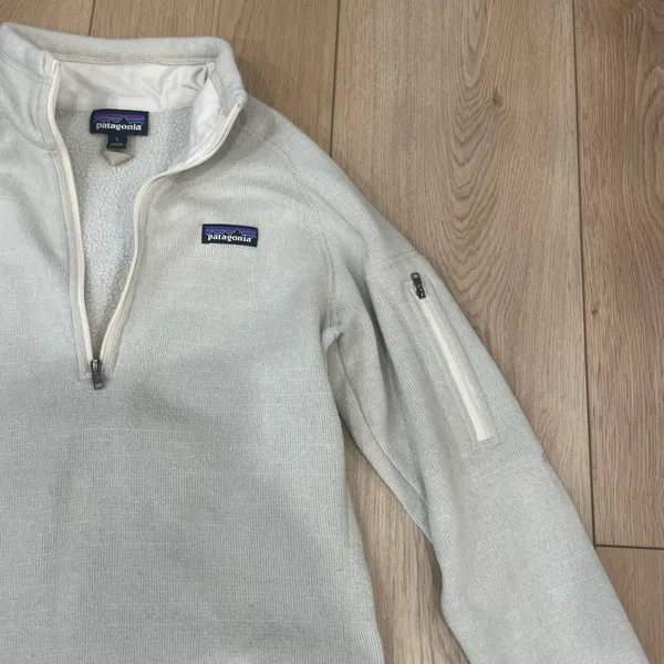 Patagonia 1/4-Zip Pullover Sweater Cream - Image 2