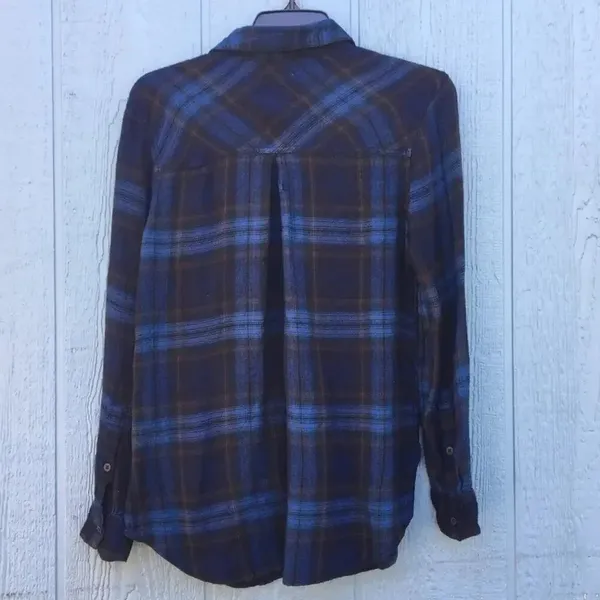 Urban Outfitters BDG Blue Plaid Button Down Long Sleeve Top Size XS v6x - Image 3