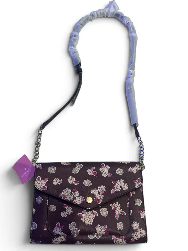 Kate Spade Frosted Floral Tinsel Flap Crossbody/Clutch Bag in Deep Berry NEW!!! - Image 5
