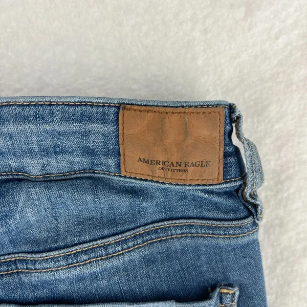 American Eagle Outfitters High Rise Jegging Jeans Womens 4 Blue Denim Distressed - Image 9
