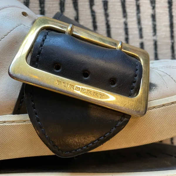 Burberry Westford Buckle Strap Leather Sneakers EU 38.5 - Image 12