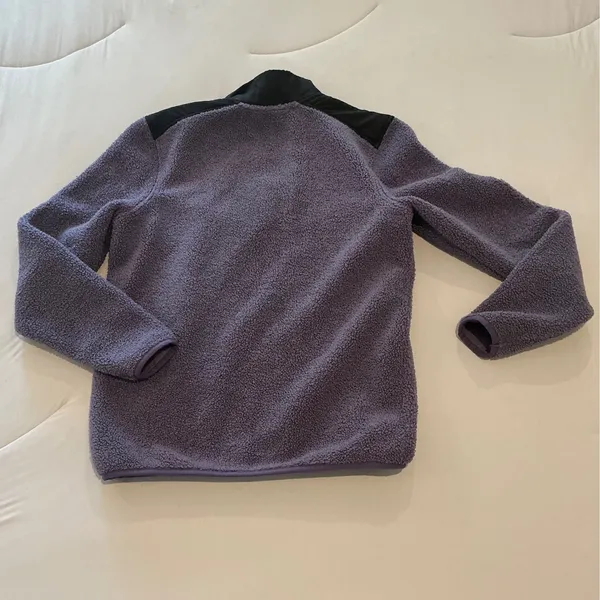Under Armour Womens Sherpa Fleece Snap Pullover Purple Black Small - Image 4