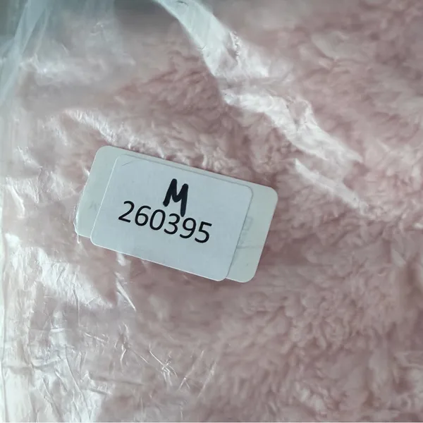 Women's Pink Sherpa Fleece Style Long Sleeve Lounge Bed Jacket Size M #260395 - Image 6