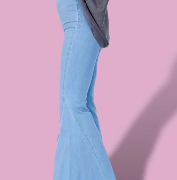 Buckle Three Birds Nest Vintage Wide Leg Palazzo Bell Bottom Flare Jeans S - Image 8