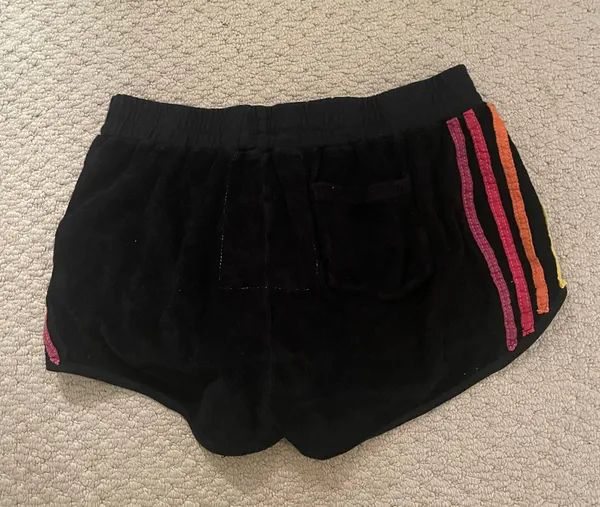Aviator Nation black terry cloth shorts - Image 2