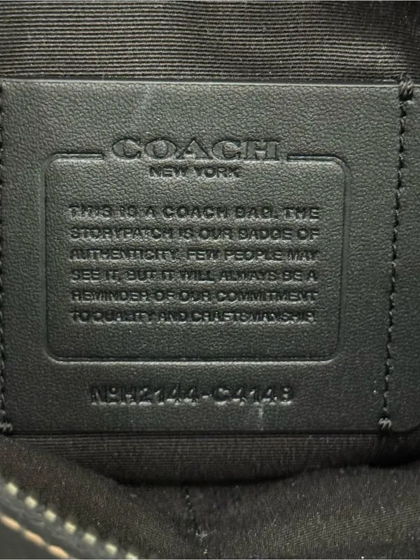 COACH C4148 Black Smooth Calf Leather Double Zip Graham Crossbody Camera Bag - Image 12