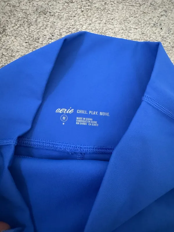 Royal Blue Aerie Biker Shorts - Image 2