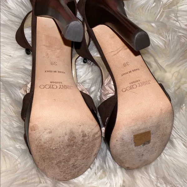 🎉HP🎉 JIMMY CHOO Seashell & Beaded Heels SZ 9 - Image 5