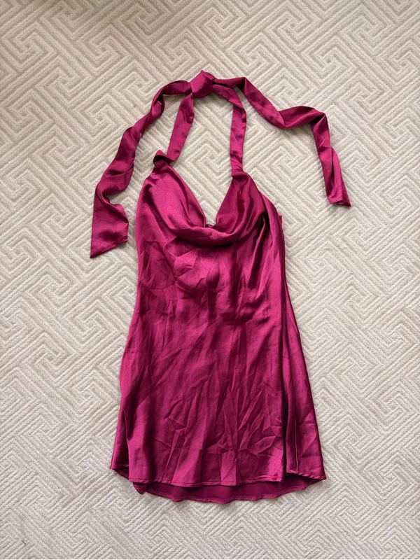 Hello Molly Satin Halter Dress - Image 5